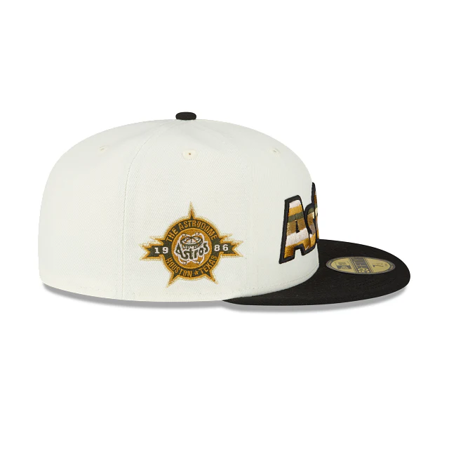 New Era Just Caps Chrome Black Houston Astros 59FIFTY Fitted Hat - Image 4