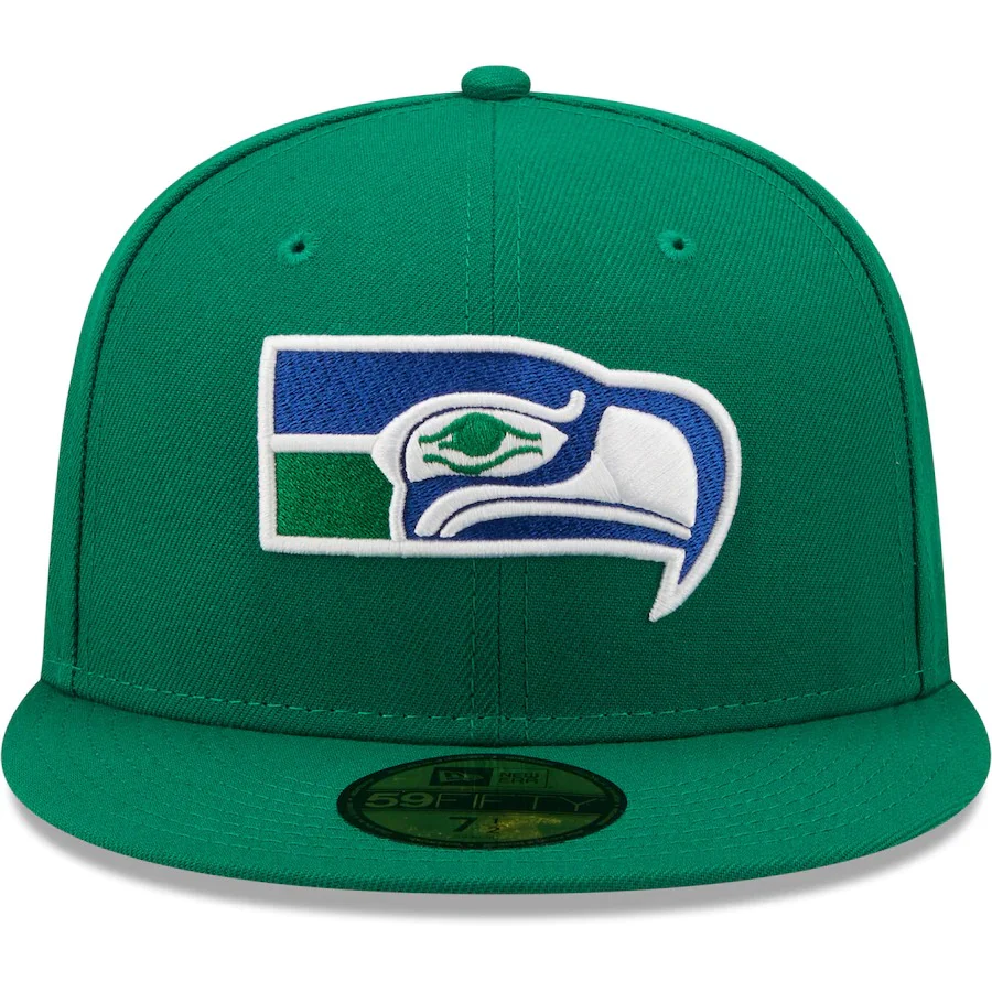 New Era Kelly Green Seattle Seahawks 1998 Pro Bowl Patch Royal Undervisor 59FIFY Fitted Hat - Image 5