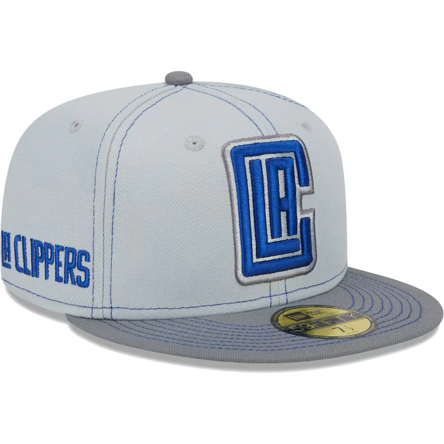 New Era LA Clippers Gray Color Pop 2023 59FIFTY Fitted Hat