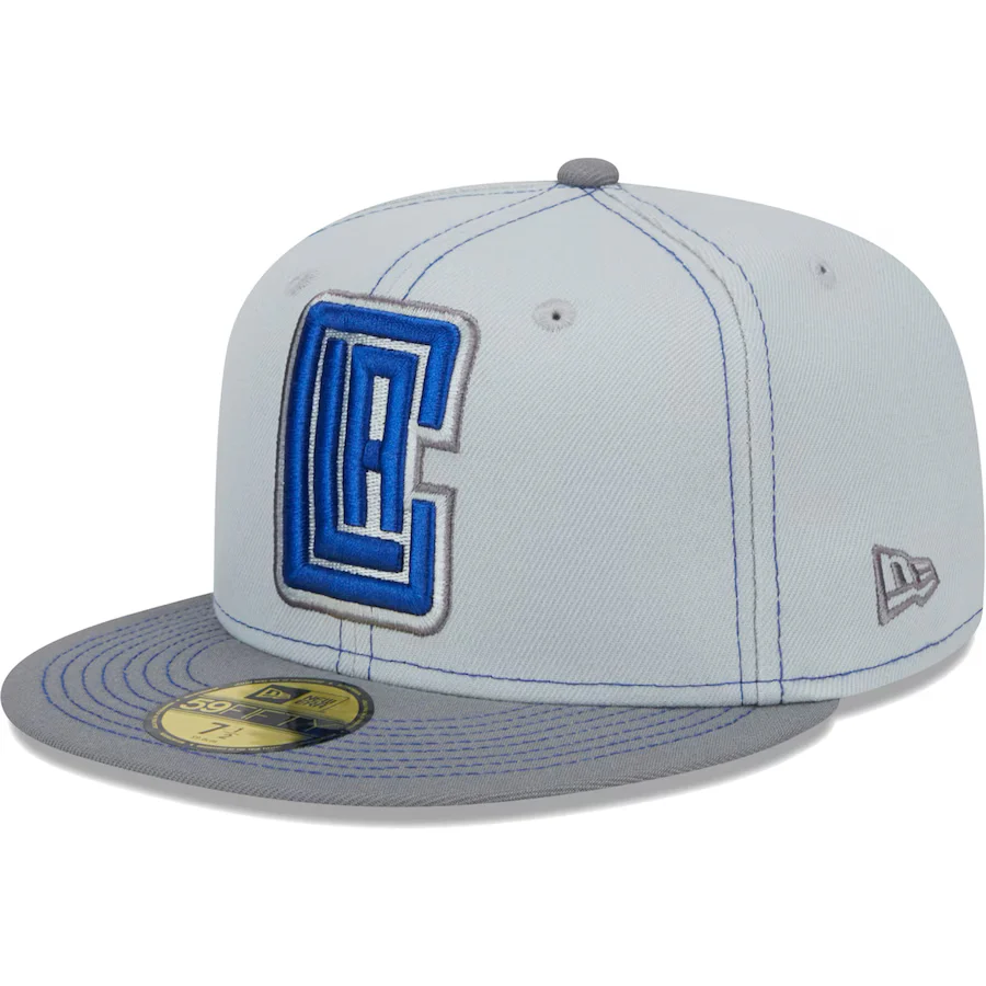New Era LA Clippers Gray Color Pop 2023 59FIFTY Fitted Hat - Image 4