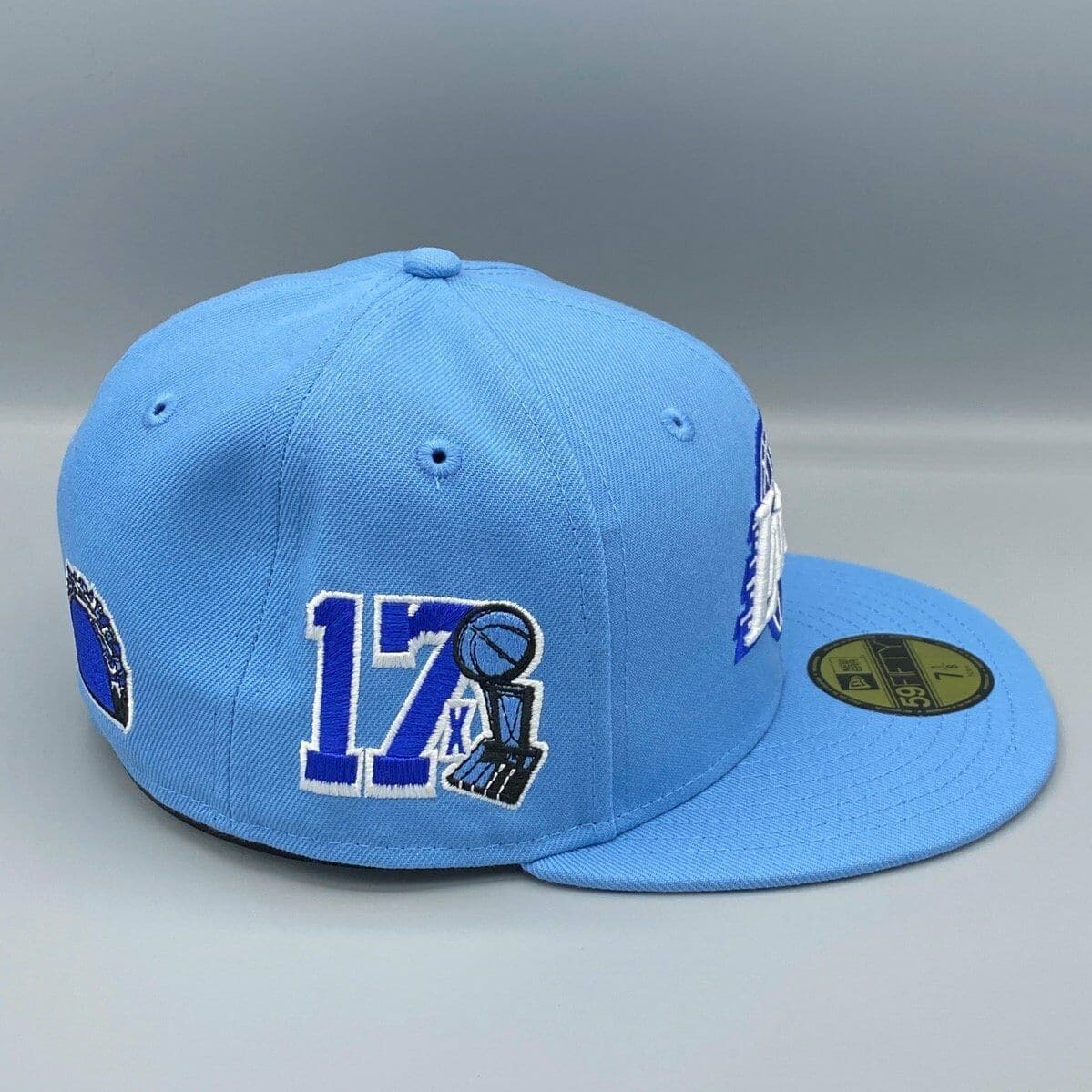 New Era LA Lakers Baby Blue Side Patch 59Fifty Fitted Hat - Image 4