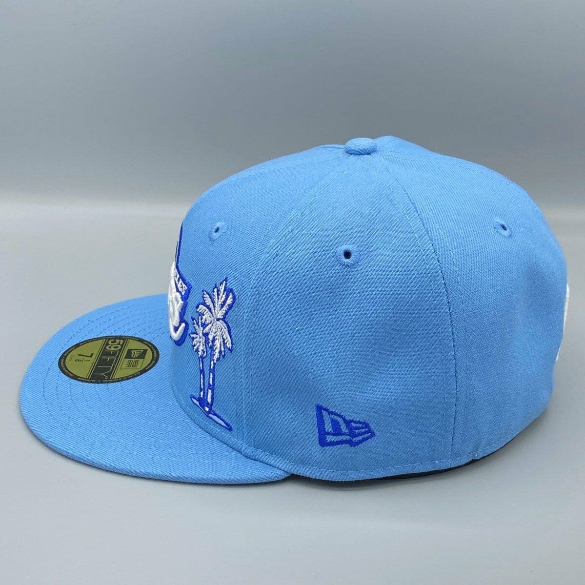 New Era LA Lakers Baby Blue Side Patch 59Fifty Fitted Hat - Image 6