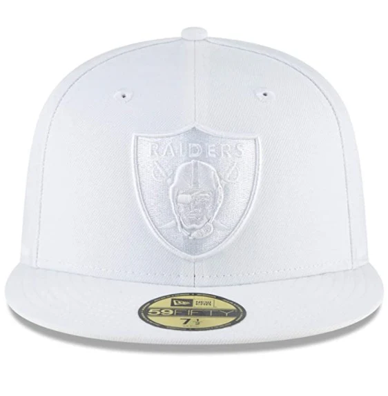 New Era Las Vegas Raiders White on White 59FIFTY Fitted Hat - Image 2