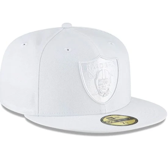 New Era Las Vegas Raiders White on White 59FIFTY Fitted Hat - Image 3