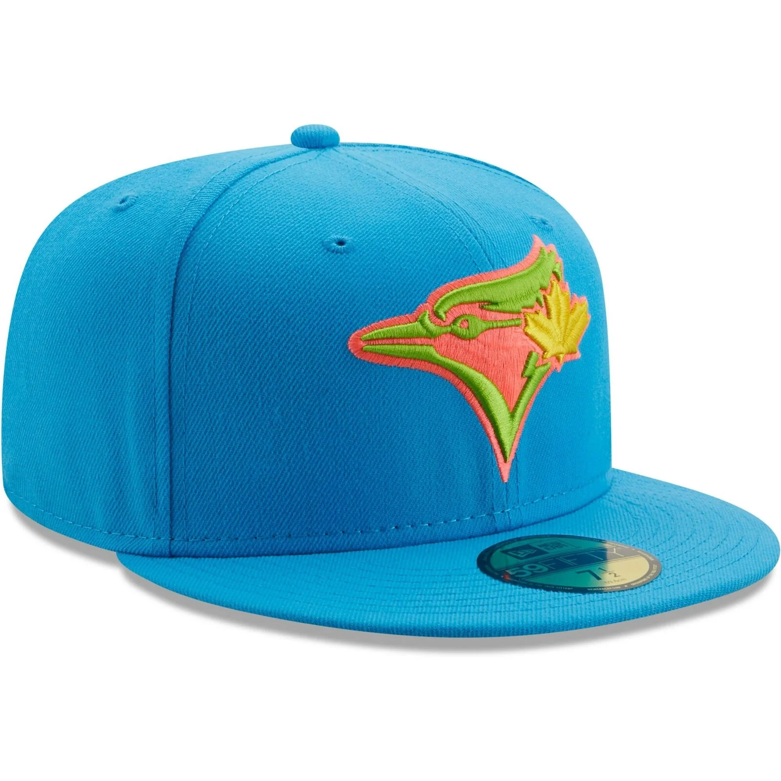 New Era Light Blue Toronto Blue Jays Pink Glow Undervisor 59FIFTY Fitted Hat - Image 3