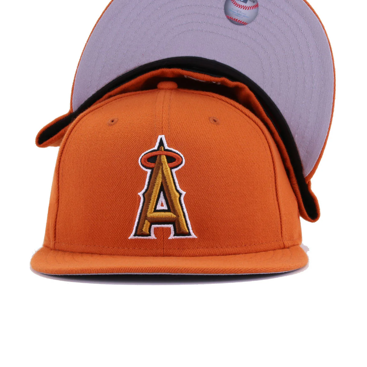 New Era Los Angeles Angels Fall Orange 59FIFTY Fitted Hat - Image 5