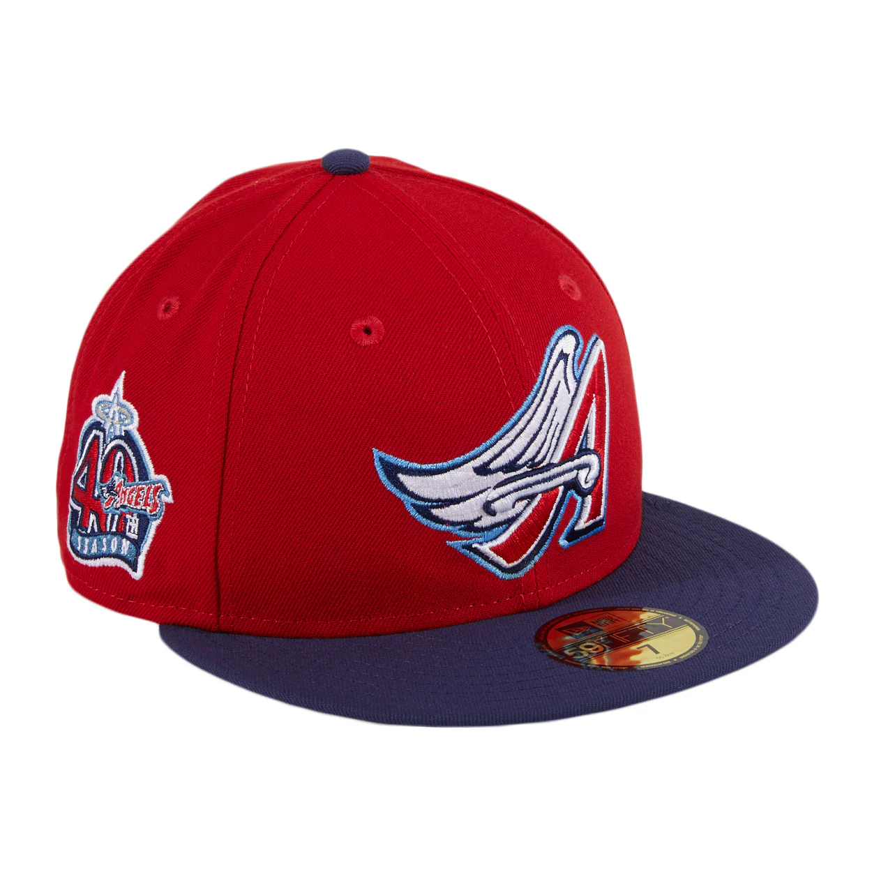 New Era Los Angeles Angels Red 40th Anniversary Patch 59FIFTY Fitted Hat - Image 3