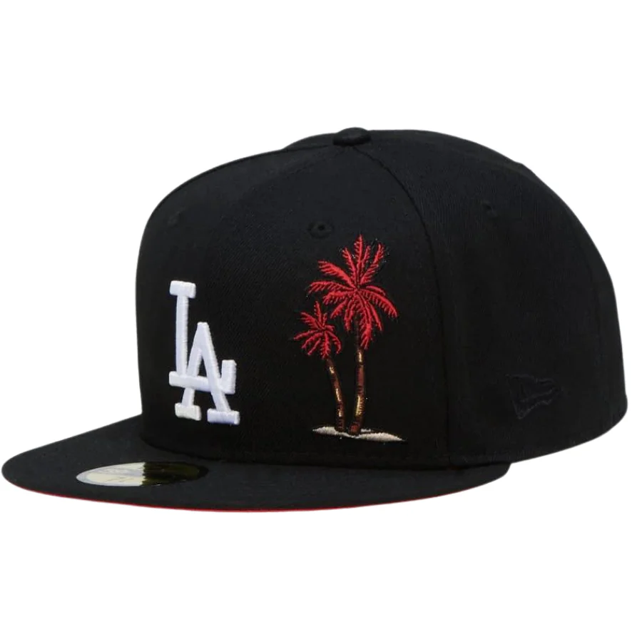 New Era Los Angeles Dodgers Black/Red Palm Tree 59FIFTY Fitted Hat