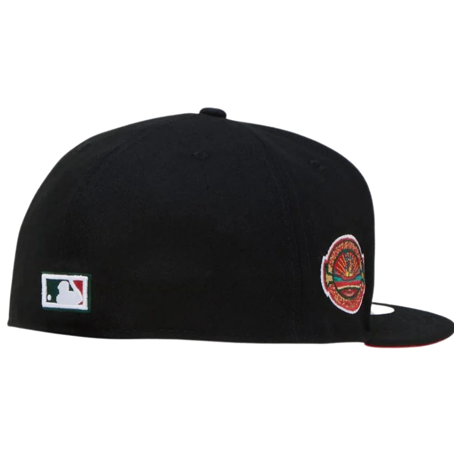 New Era Los Angeles Dodgers Black/Red Palm Tree 59FIFTY Fitted Hat - Image 3