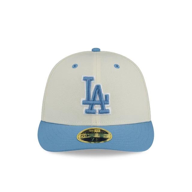 New Era Los Angeles Dodgers Chrome Sky Low Profile 2022 59FIFTY Fitted Hat - Image 2