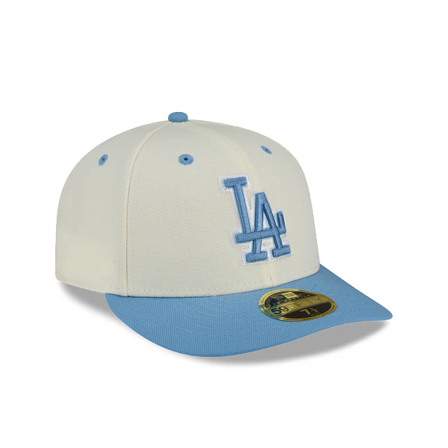 New Era Los Angeles Dodgers Chrome Sky Low Profile 2022 59FIFTY Fitted Hat - Image 3
