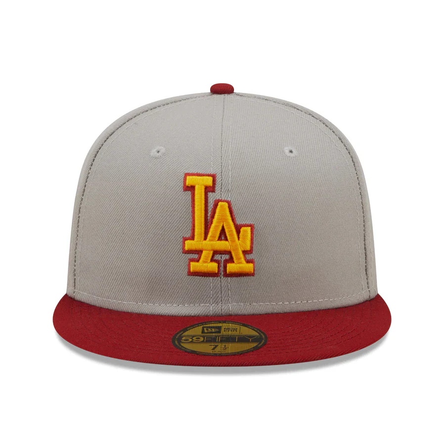 New Era Los Angeles Dodgers Gray/Red Navy Undervisor 59FIFTY Fitted Hat - Image 4