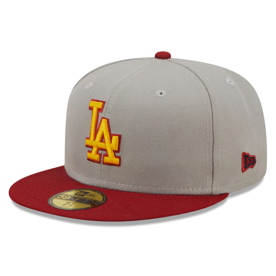 New Era Los Angeles Dodgers Gray/Red Navy Undervisor 59FIFTY Fitted Hat - Image 5