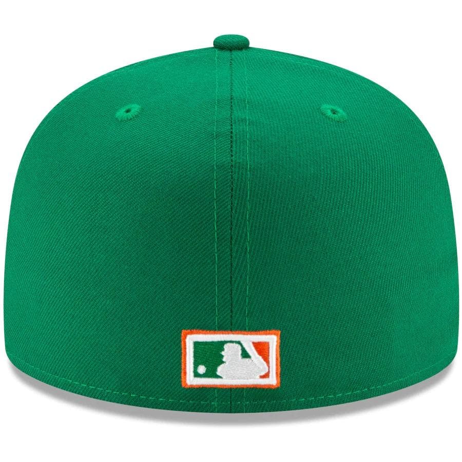 New Era Los Angeles Dodgers Green 100th Season Orange Undervisor 59FIFTY Fitted Hat - Image 4