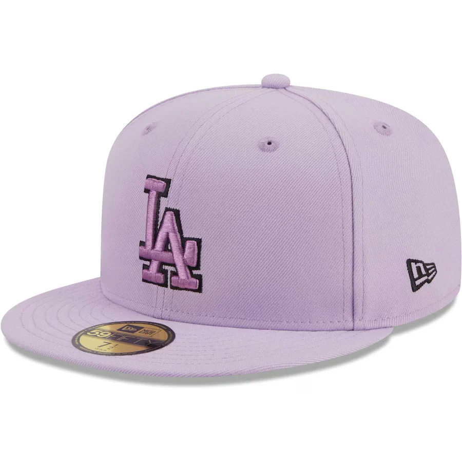 New Era Los Angeles Dodgers Lavender 2023 59FIFTY Fitted Hat - Image 4