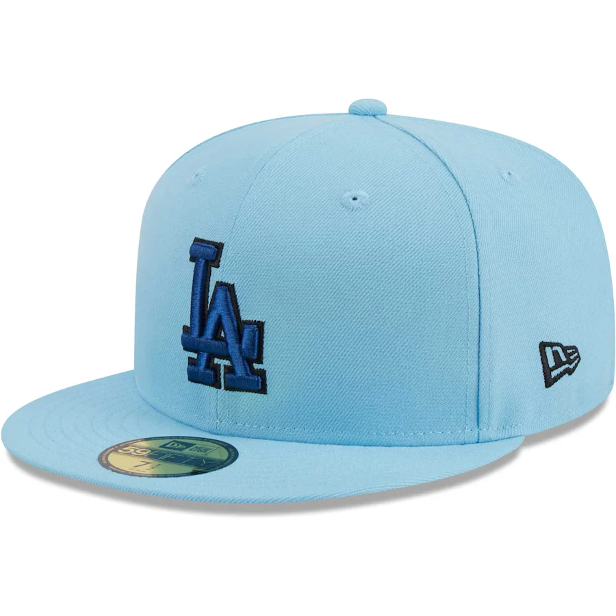 New Era Los Angeles Dodgers Light Blue/Navy 2023 59FIFTY Fitted Hat - Image 4