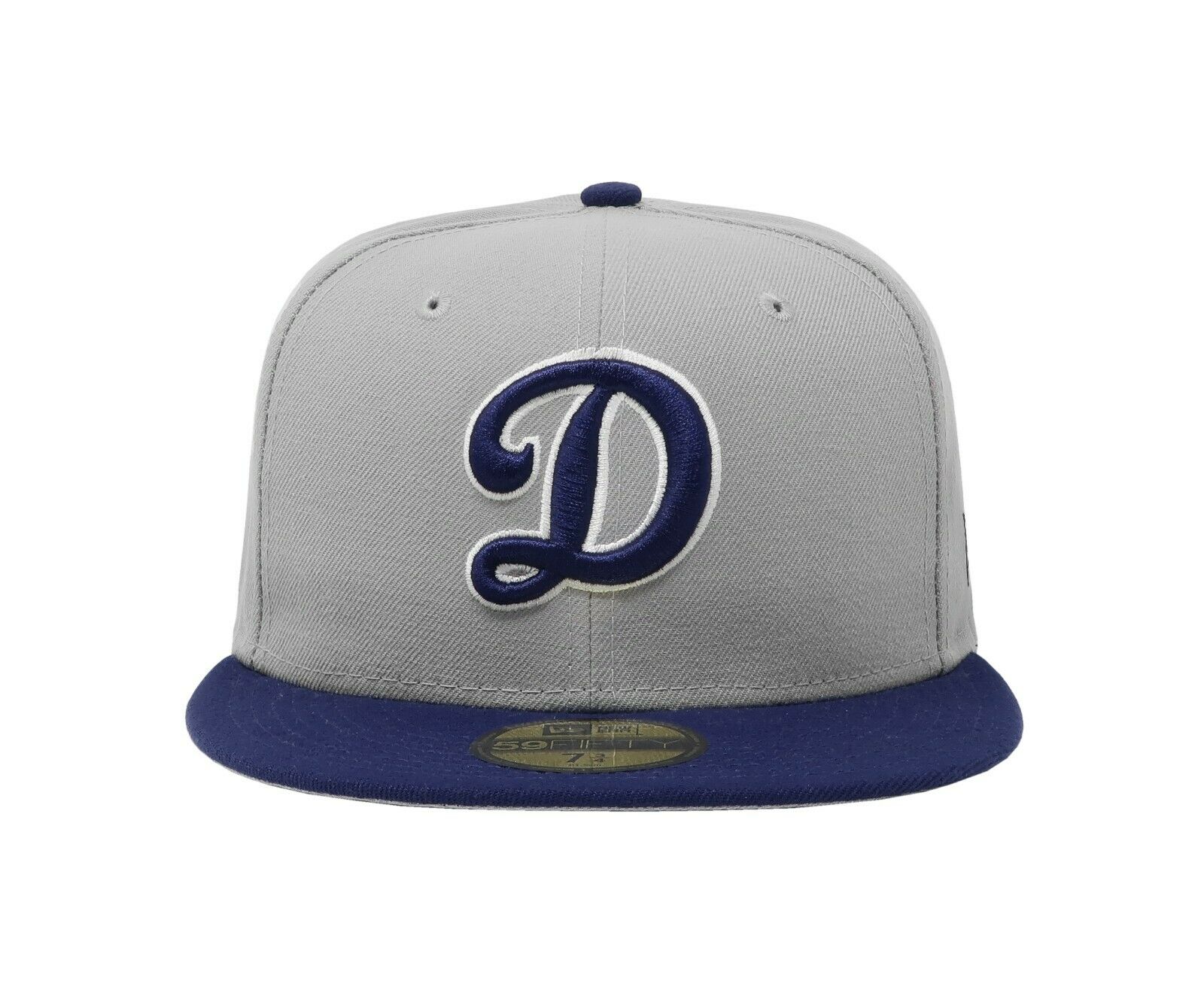 New Era Los Angeles Dodgers Light Grey & Navy Blue 59FIFTY Fitted Hat - Image 5