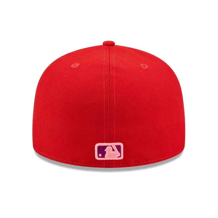 New Era Los Angeles Dodgers Red Purple Undervisor 59FIFTY Fitted Hat - Image 3