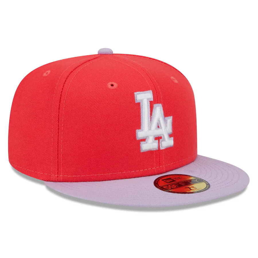 New Era Los Angeles Dodgers Spring Red/Lavender 2023 59FIFTY Fitted Hat - Image 4