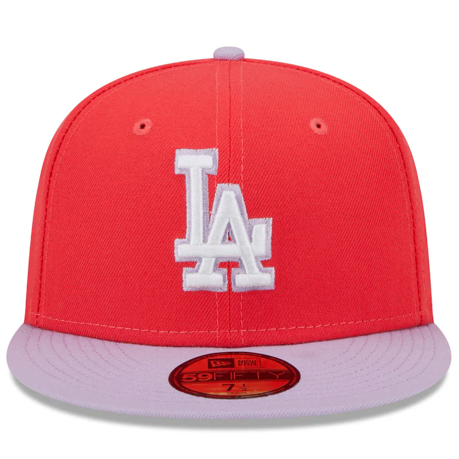 New Era Los Angeles Dodgers Spring Red/Lavender 2023 59FIFTY Fitted Hat - Image 5