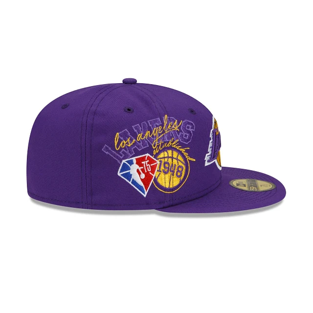 New Era Los Angeles Lakers Back Half 2022 59FIFTY Fitted Hat - Image 6