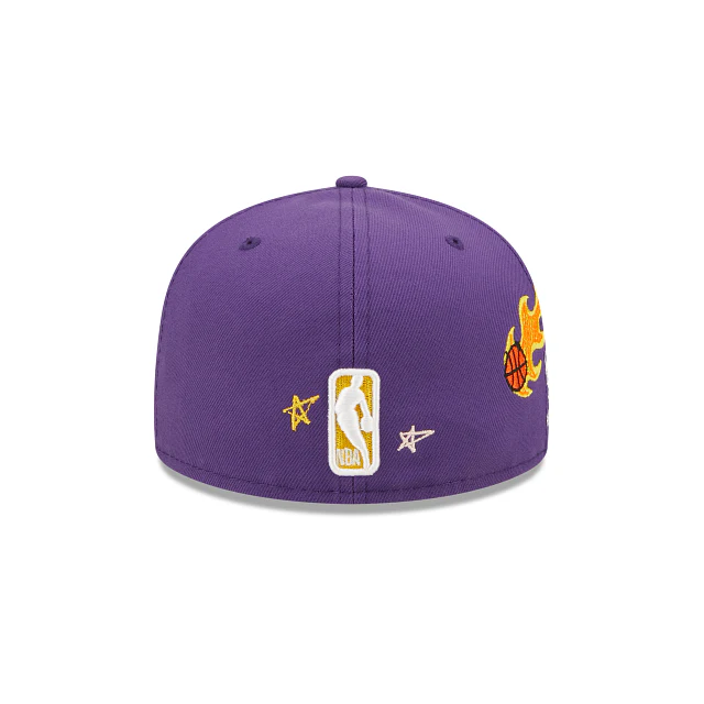 New Era  Los Angeles Lakers Scribble Collection 2022 59FIFTY Fitted Hat - Image 6