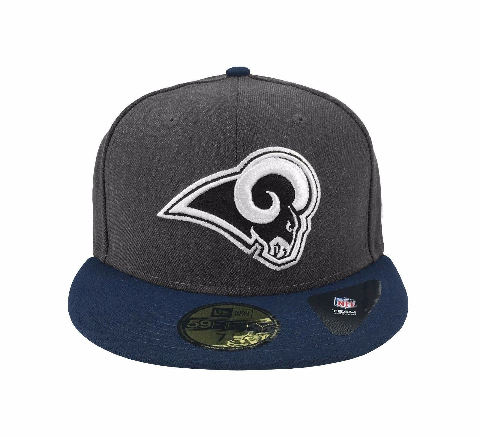 New Era Los Angeles Rams Charcoal & Navy Blue 59FIFTY Fitted Hat - Image 5