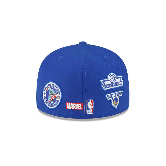 New Era Marvel X Golden State Warriors Blue 2023 59FIFTY Fitted Hat - Image 6