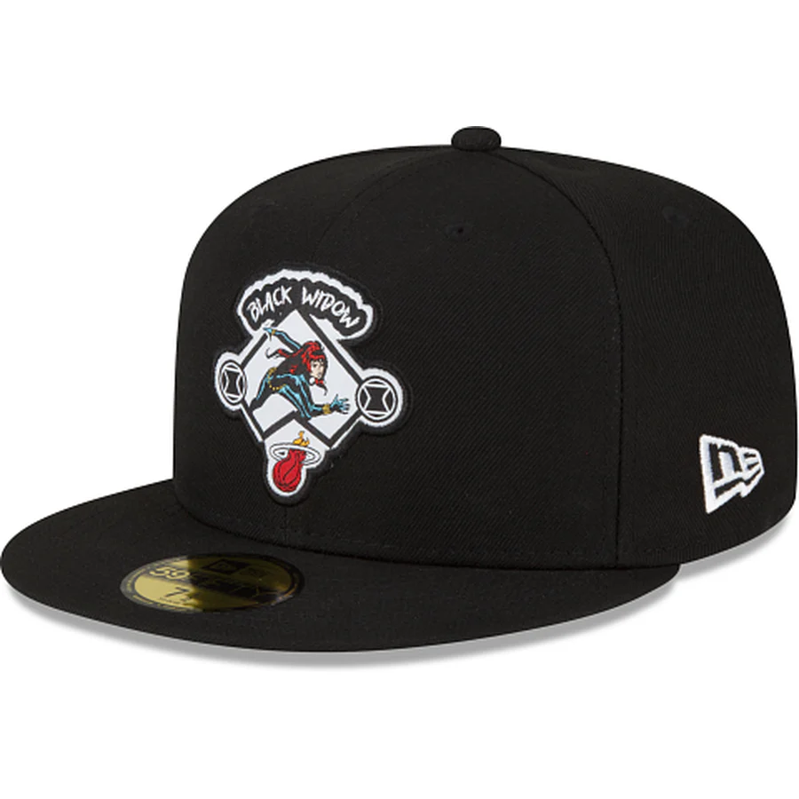 New Era Marvel X Miami Heat Black 2023 59FIFTY Fitted Hat