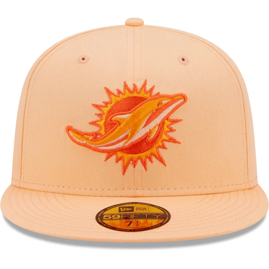 New Era Miami Dolphins Orange The Pastels 59FIFTY Fitted Hat - Image 3