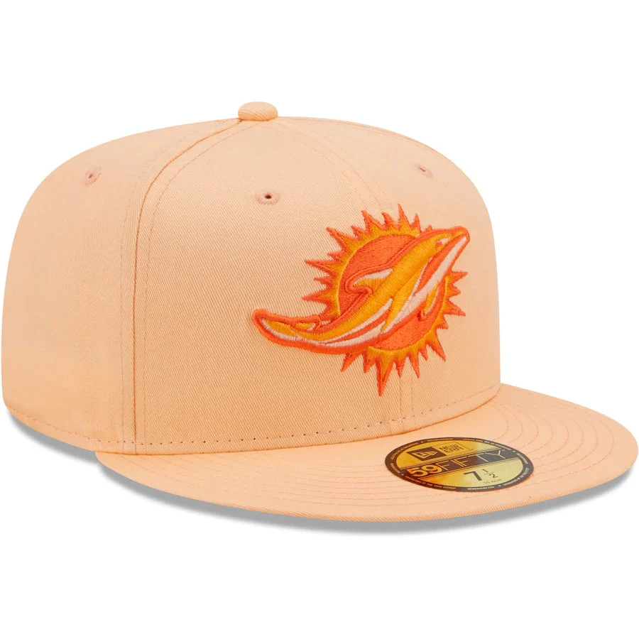 New Era Miami Dolphins Orange The Pastels 59FIFTY Fitted Hat - Image 5