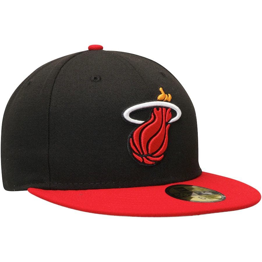 New Era Miami Heat 2Tone Black/Red 59FIFTY Fitted Hat - Image 3