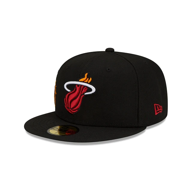 New Era Miami Heat Back Half 2022 59FIFTY Fitted Hat - Image 2