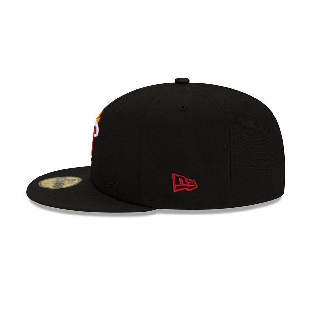 New Era Miami Heat Back Half 2022 59FIFTY Fitted Hat - Image 5