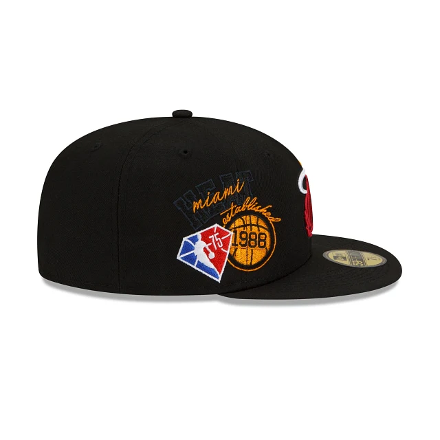 New Era Miami Heat Back Half 2022 59FIFTY Fitted Hat - Image 6