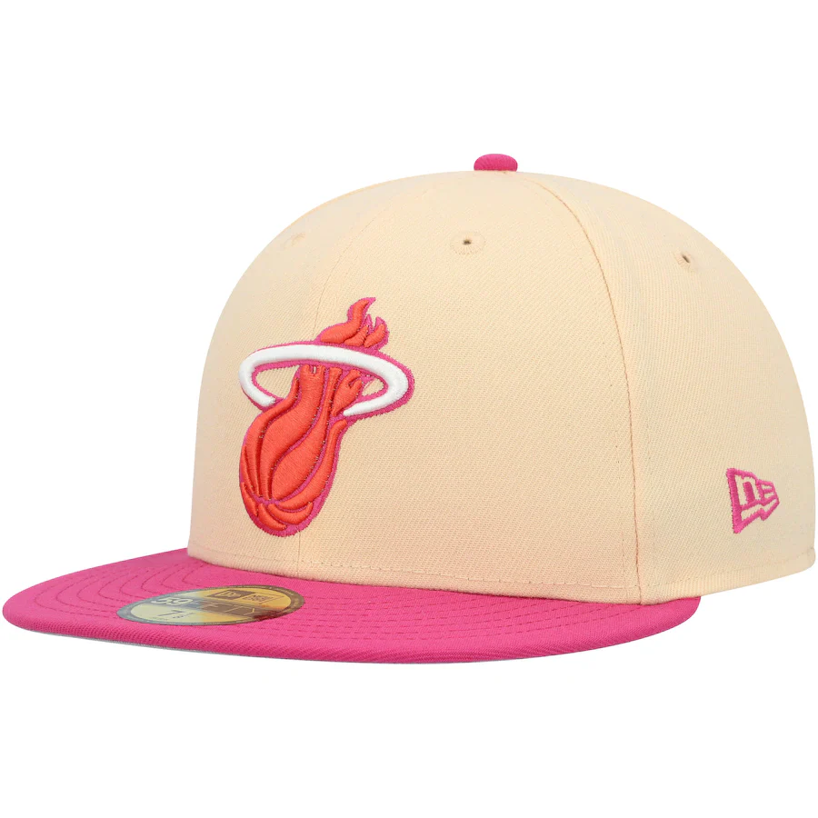 New Era Miami Heat Passion Mango 2022 59FIFTY Fitted Hat - Image 4