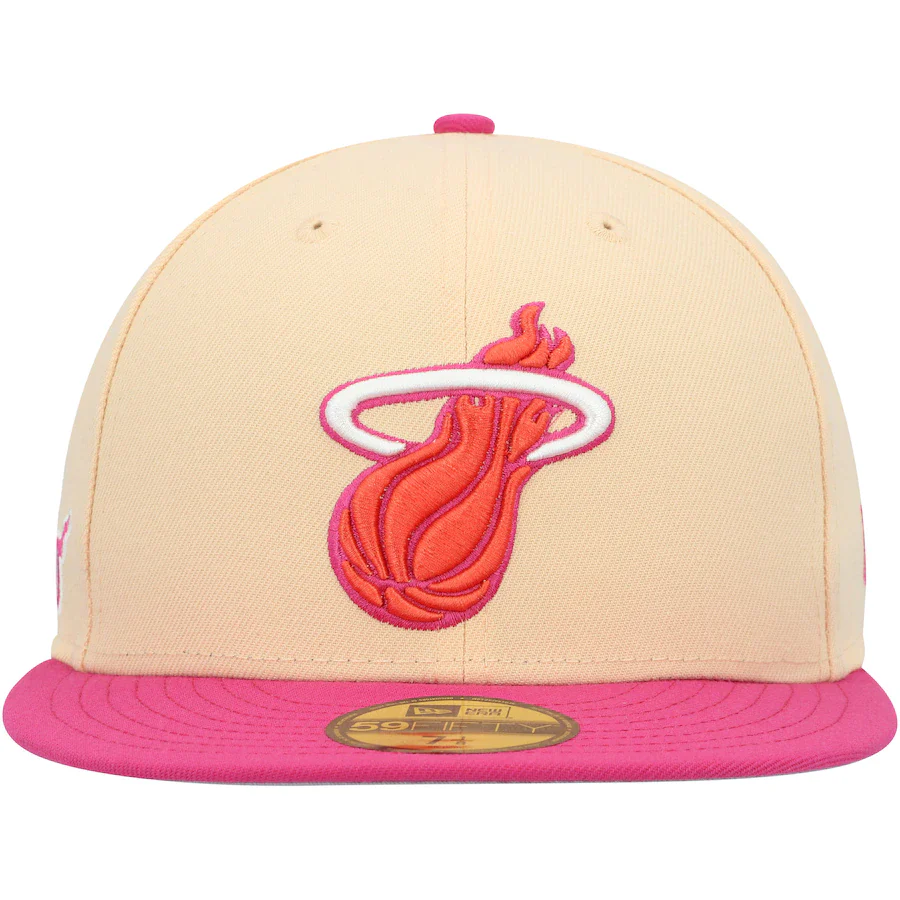 New Era Miami Heat Passion Mango 2022 59FIFTY Fitted Hat - Image 5
