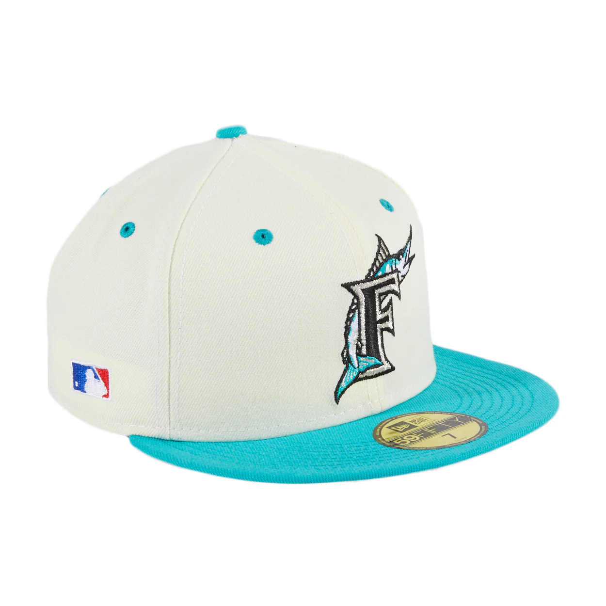 New Era Miami Marlins Chrome 2Tone 59FIFTY Fitted Hat - Image 3