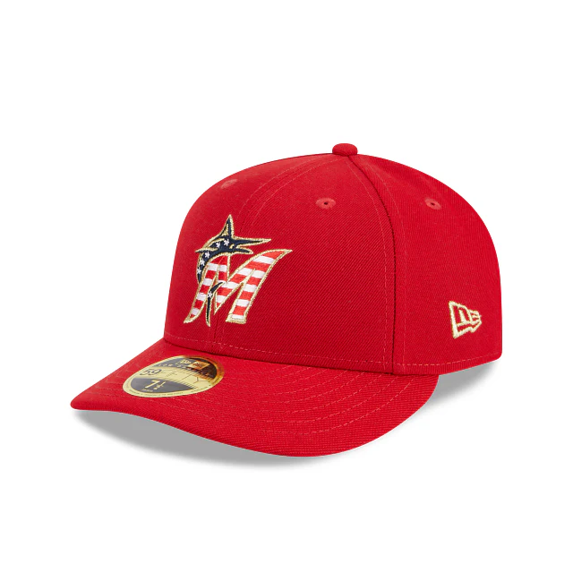 New Era Miami Marlins Independence Day 2023 Low Profile 59FIFTY Fitted Hat - Image 3