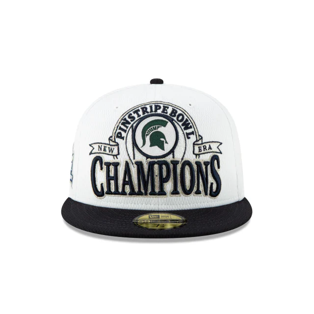 New Era Michigan State Spartans Pinstripe Bowl Fitted Hat - Image 4