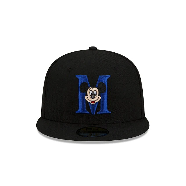 New Era Mickey Mouse Letterman Black/Blue 2021 59FIFTY Fitted Hat - Image 3