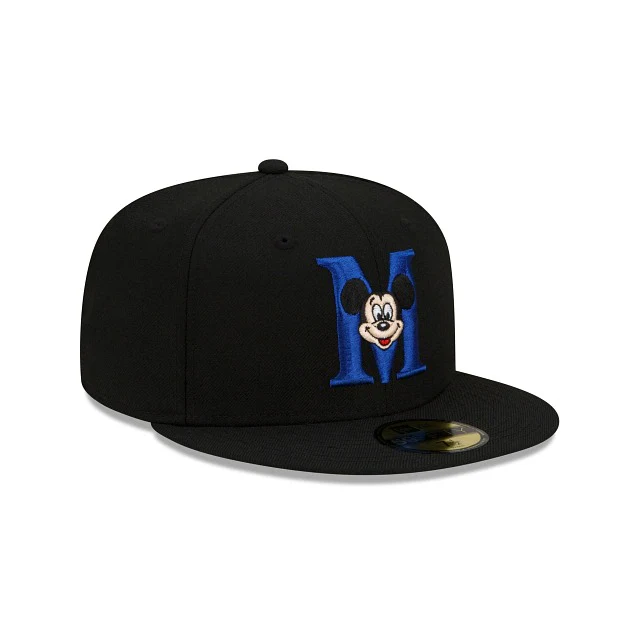 New Era Mickey Mouse Letterman Black/Blue 2021 59FIFTY Fitted Hat - Image 7