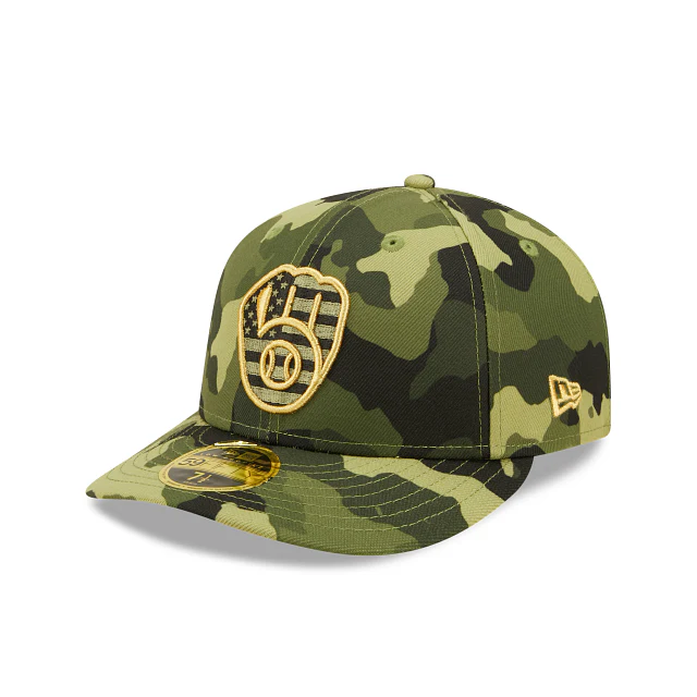 New Era  Milwaukee Brewers 2022 Armed Forces Day Low Profile 59FIFTY Fitted Hat - Image 2