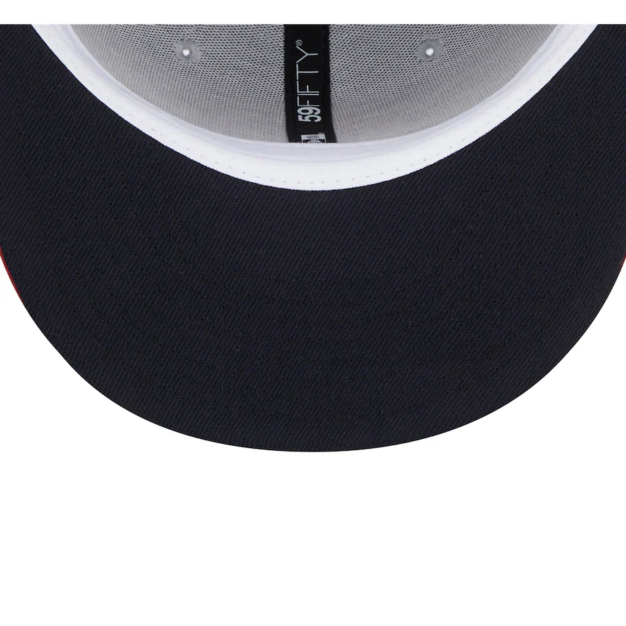 New Era Milwaukee Brewers Gray/Red Navy Undervisor 59FIFTY Fitted Hat - Image 2