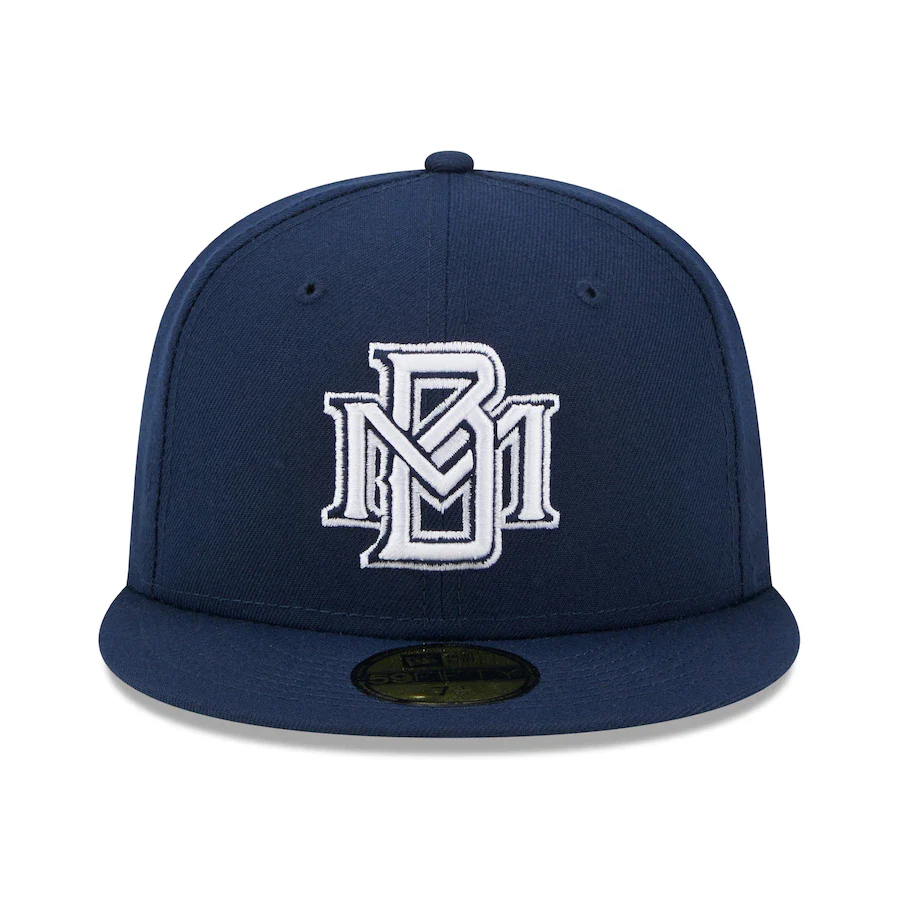 New Era Milwaukee Brewers Navy Oceanside Green Undervisor 59FIFTY Fitted Hat - Image 5