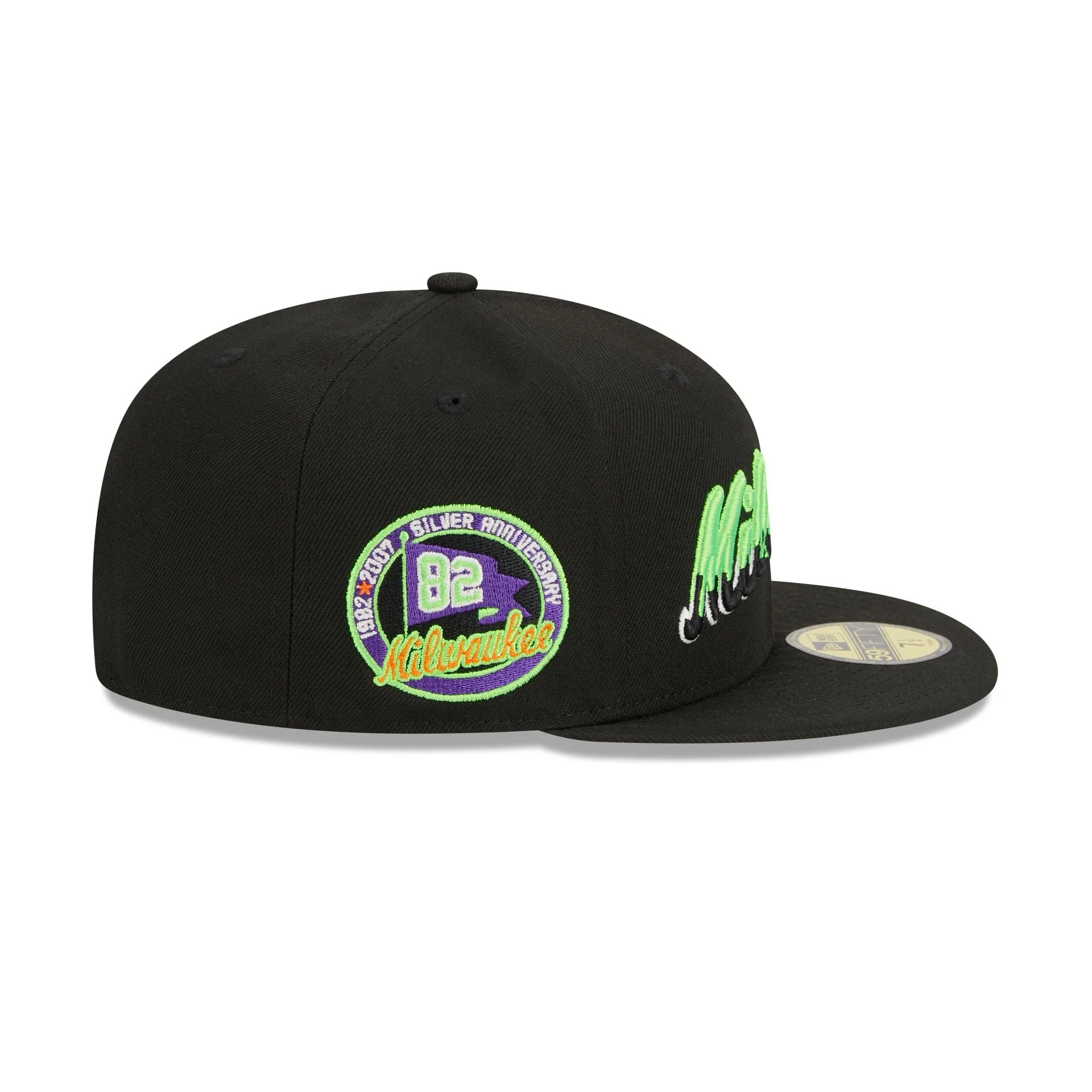 New Era Milwaukee Brewers Slime Drip 2023 59FIFTY Fitted Hat - Image 4