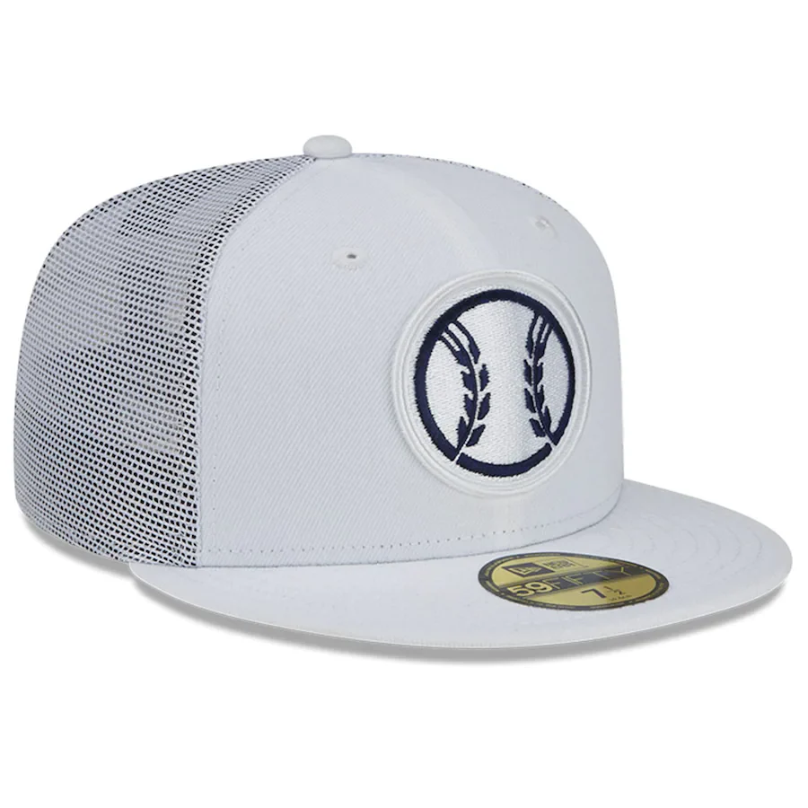 New Era Milwaukee Brewers White 2022 Batting Practice 59FIFTY Fitted Hat - Image 4