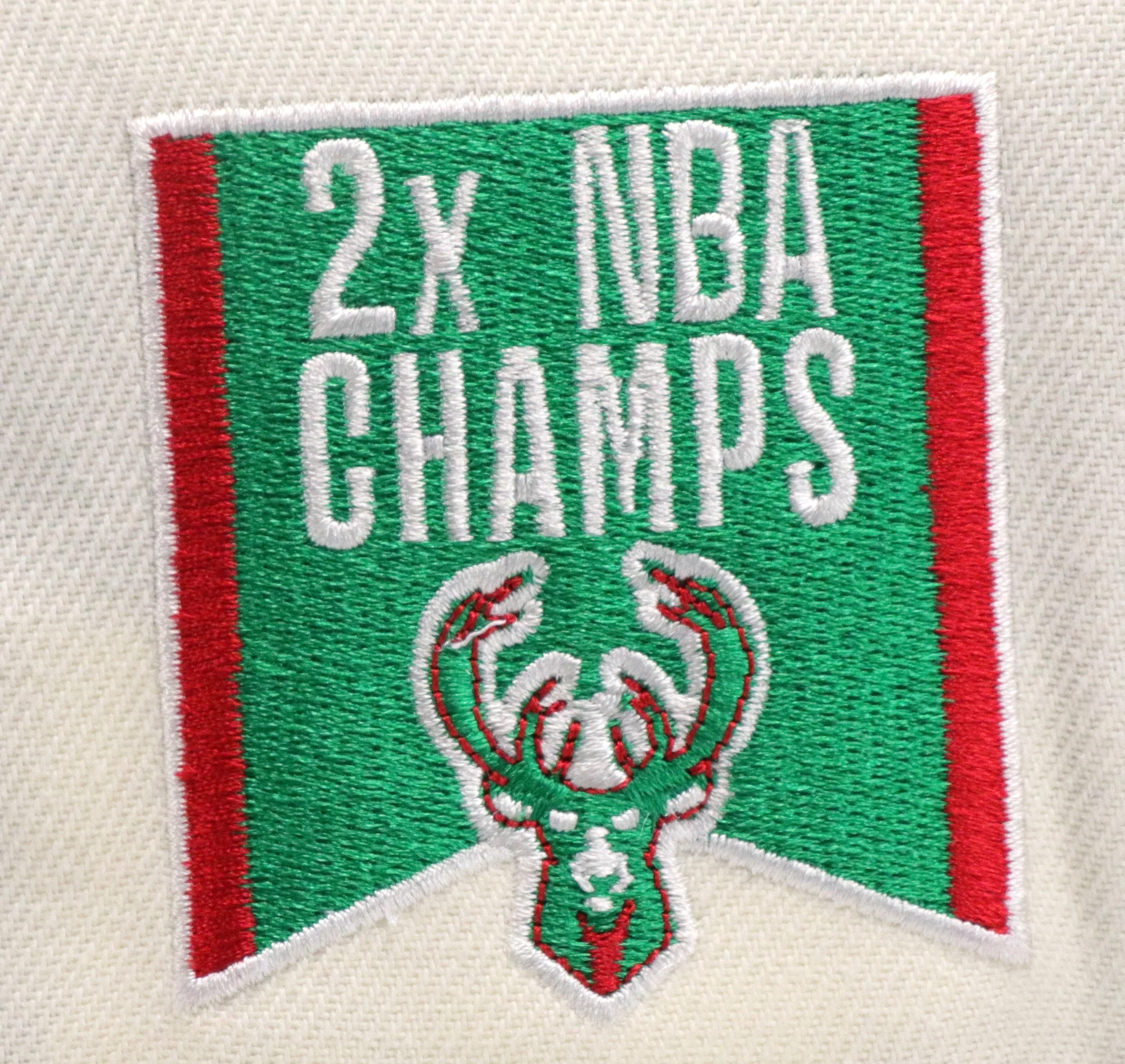 New Era Milwaukee Bucks 2X Nba Champs 59FIFTY Fitted Hat - Image 3