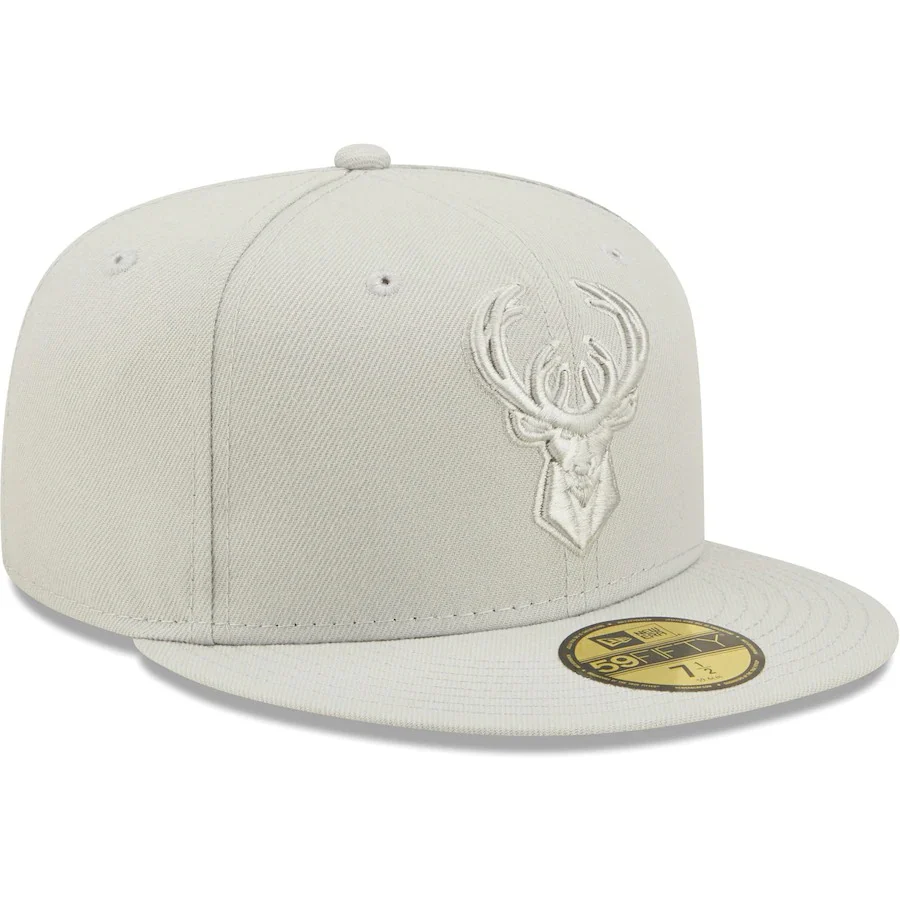 New Era Milwaukee Bucks Gray Logo Color Pack 59FIFTY Fitted Hat - Image 4