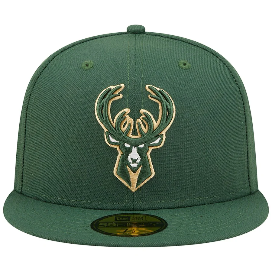 New Era Milwaukee Bucks Hunter Green City Side 59FIFTY Fitted Hat - Image 2